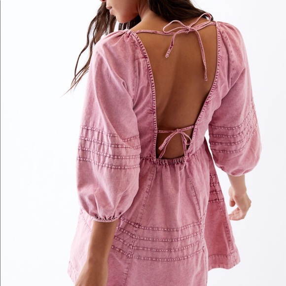 FREE PEOPLE Sweet Surrender Denim Minidress XL - Picture 5 of 12